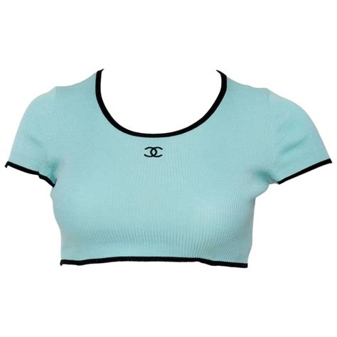 chanel tops|chanel vintage crop top.